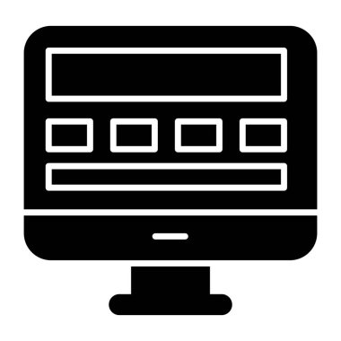 Glyph design icon of web interface 