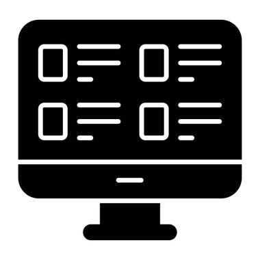 Modern design icon of online checklist 