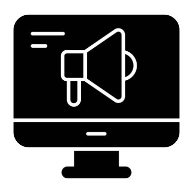 Creative design icon of online marketing 