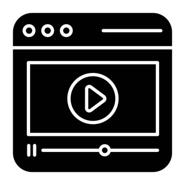 A unique design icon of web video 