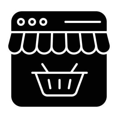 An icon design of shopping website 