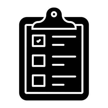 Kontrol listesinin modern tasarım simgesi 