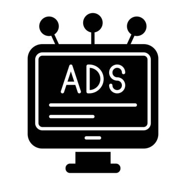 Çevrimiçi reklamın yaratıcı tasarım simgesi