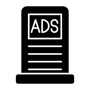 Creative design icon of ad board 