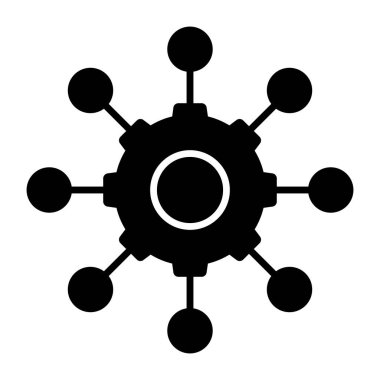 Network setting icon in unique design 