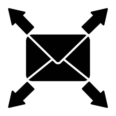Conceptualizing solid design icon of mail