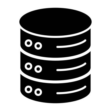 Ab editable design icon of database 