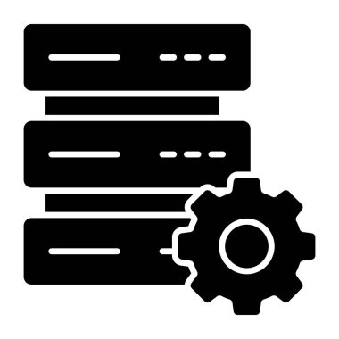 An editable design icon of server setting 