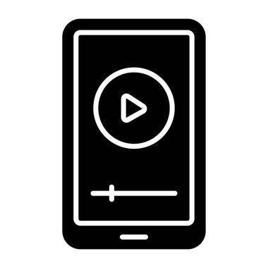 Premium download icon of mobile video 