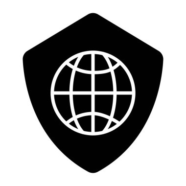 Küresel güvenliğin modern tasarım simgesi