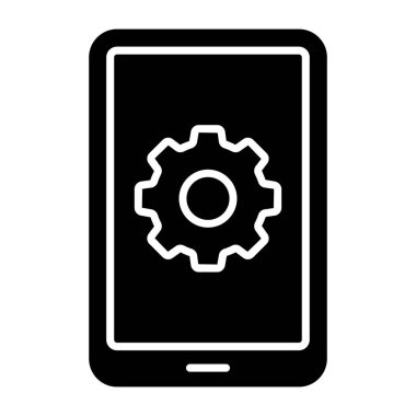 Trendy design icon of mobile setting 