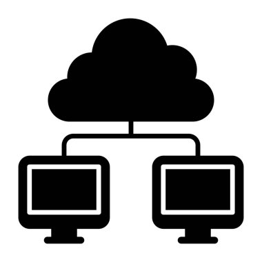 Cloud monitors icon available for instant download 