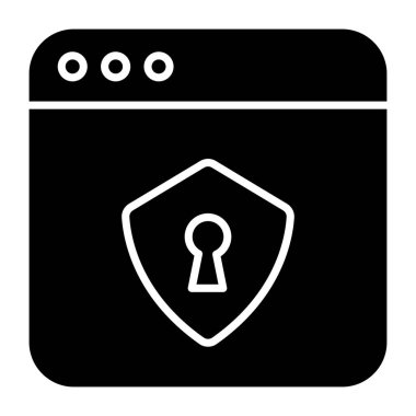 Web güvenliğinin modern tasarım simgesi