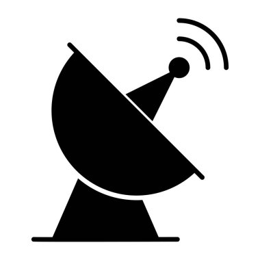 solid design icon of satellite dish