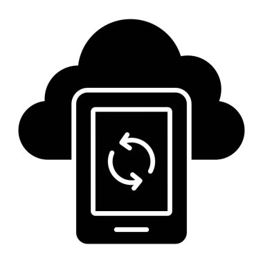 Trendy design icon of mobile update 