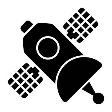 Solid design icon of satellite dish