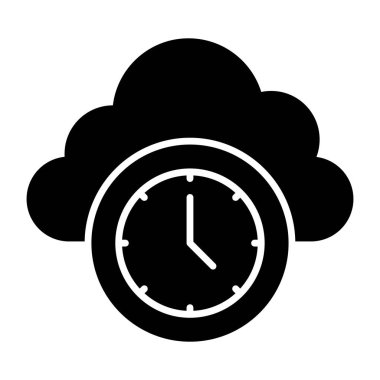 Unique design icon of cloud timer