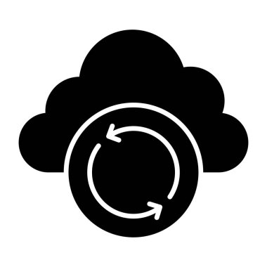 Unique design icon of cloud update