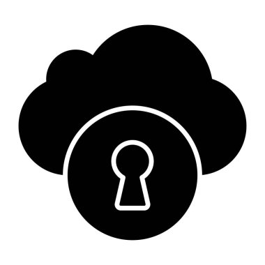 Bulut erişiminin modern tasarım simgesi 