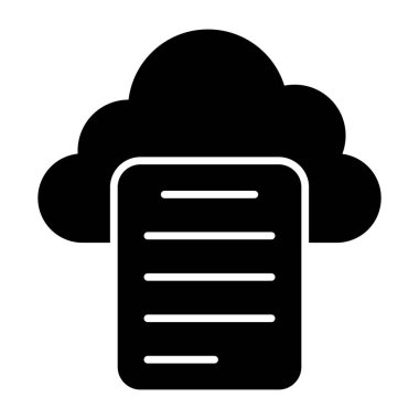 A unique design icon of cloud file