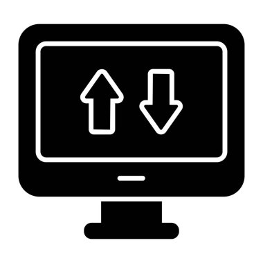 Premium download icon of online data transfer 