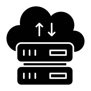 Trendy design icon of cloud server 