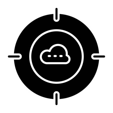 Creative design icon of cloud target 