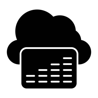 Editable design icon of cloud equalizer