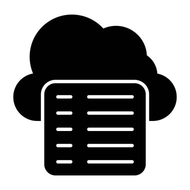 An icon design of cloud list 
