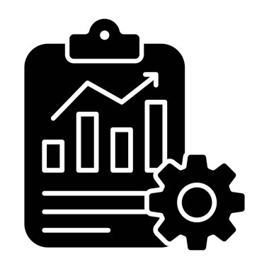 An icon design of business report management 
