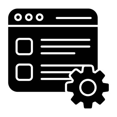 A unique design icon of online task management 