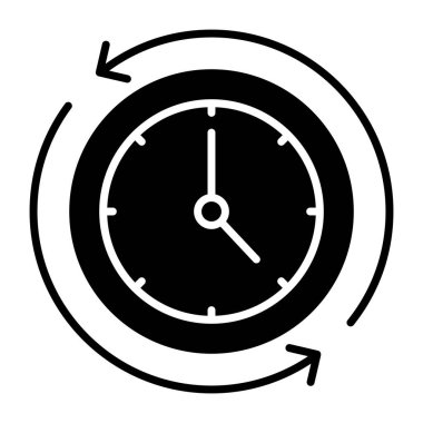 An editable design icon of time update 