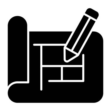 Modern design icon of construction plan 