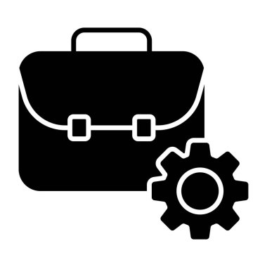 Glyph design icon of job management 