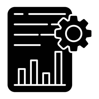 A unique design icon of analytical management 