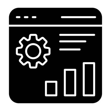 Conceptual solid design icon of data governance 