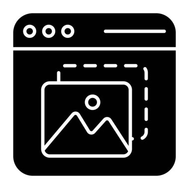Filled design icon of web content 