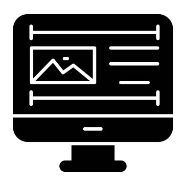 Filled design icon of online content 