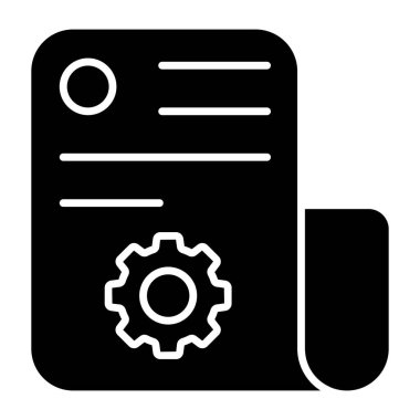 Conceptualizing solid design icon of document management 