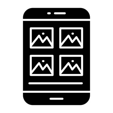 Mobil galerinin bir simge tasarımı 