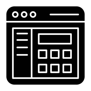 Filled design icon of web layout 