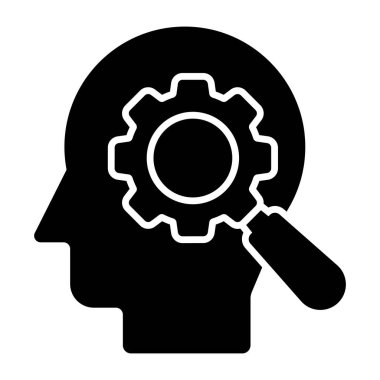 Conceptual solid design icon of mind development 