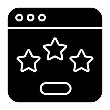 Stars on web page denoting concept of web ratings 