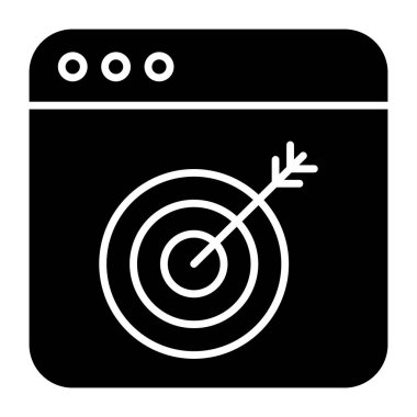 Modern design icon of target website 