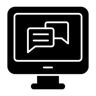Trendy design icon of online chatting 
