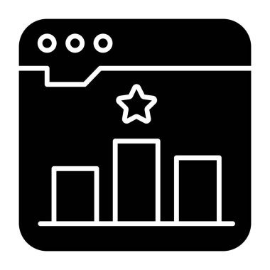 Creative design icon of web ratings 