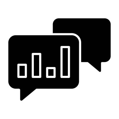 Premium download icon of analytical chat