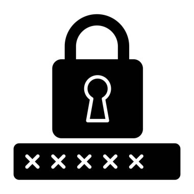 An icon design of password 