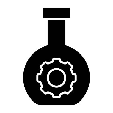A glyph design icon of lab management 