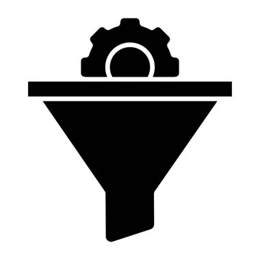 Unique design icon of filtration management 